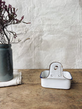 Load image into Gallery viewer, Vintage 1930s enamel soap dish with drainer