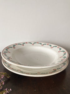 Vintage French serving plate and bowl