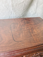 Load image into Gallery viewer, Handmade rosewood carved table top chest of drawers
