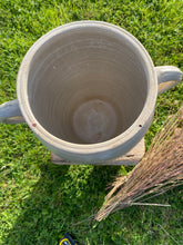 Load image into Gallery viewer, Vintage French very large sandstone urn jar with ear handles