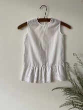 Load image into Gallery viewer, Homemade toddler dress with broderie peplum 2-3yrs