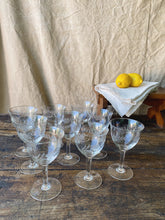 Load image into Gallery viewer, Vintage French 1930s cristal glasses by DOYEN Belgium