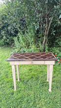 Load image into Gallery viewer, Antique decorated top desk table with drawer