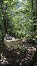 Load image into Gallery viewer, Vintage macramé hammock