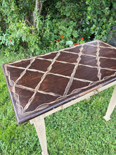 Load image into Gallery viewer, Antique decorated top desk table with drawer