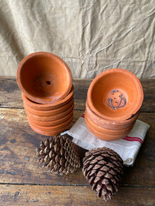 Small vintage terracotta pots