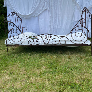 Vintage French wrought iron Bed (188x105cm)
