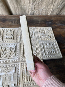 Vintage handmade raw sandstone tiles - set of 9