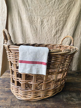 Load image into Gallery viewer, Vintage French extra large wicker basket