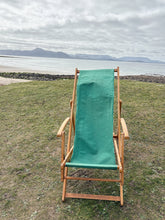Load image into Gallery viewer, Vintage French deck chairs - dark green