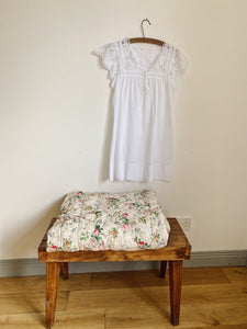 Vintage French cotton night dress S