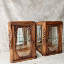 Load image into Gallery viewer, Pair of Art nouveau glass display cabinets