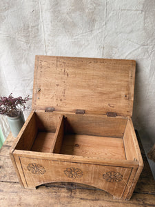 Antique shoe polishing chest