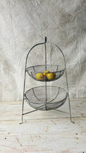 Load image into Gallery viewer, Vintage wire basket fruit and veg stand