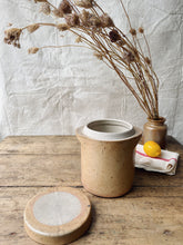 Load image into Gallery viewer, Vintage French stoneware confit pot with lid