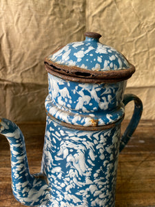 Early 20th century French enamel coffee pot