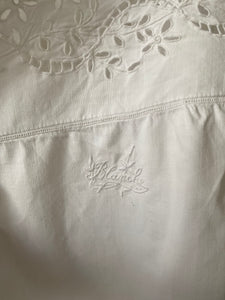 1960s French embroidered cotton nightdress