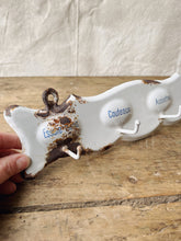 Load image into Gallery viewer, Antique French  Enamel kitchen towel hooks