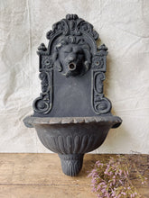 Load image into Gallery viewer, Antique French cast iron lion head fountain garden sink