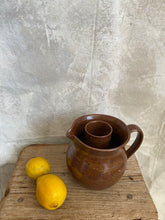 Load image into Gallery viewer, Vintage French pottery Jug with ice compartment