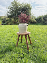 Load image into Gallery viewer, Vintage French hardwood milking stool