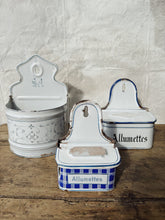 Load image into Gallery viewer, Vintage 1930s enamel match box « Allumettes » wall box