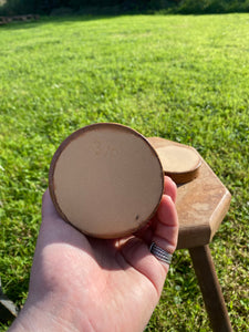 Small vintage French crock jar with lid