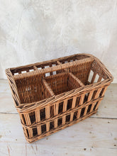Load image into Gallery viewer, Wicker large six compartment bottle basket
