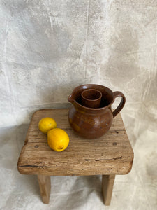 Vintage French pottery Jug with ice compartment