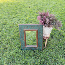 Load image into Gallery viewer, Vintage boho folk art hand painted mirror