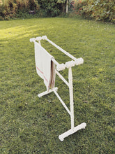 Load image into Gallery viewer, Vintage French painted wood towel stand