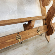 Load image into Gallery viewer, Antique wall shelf with drawers and hooks