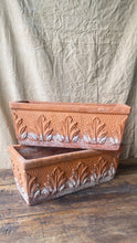 Load image into Gallery viewer, Vintage 1970s Italian terracotta Jardinière window planters, pair