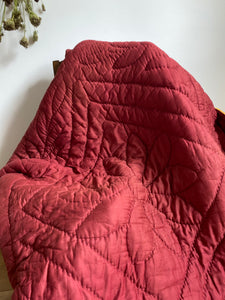French Antique double sided hand-quilted bedspread