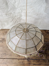 Load image into Gallery viewer, Vintage French fringed Capiz Shell mother of pearl light shade