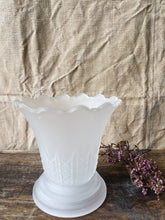 Load image into Gallery viewer, Vintage French frosted glass tulip candle lantern