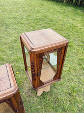 Load image into Gallery viewer, Pair of Art nouveau glass display cabinets
