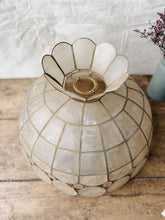 Load image into Gallery viewer, Vintage mother of pearl and brass light shade