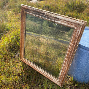 Antique French large guilt mirror