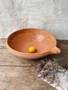 Antique French terracotta TIAN bowl