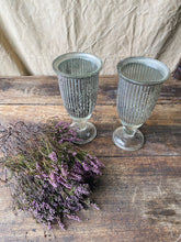 Load image into Gallery viewer, Vintage silver votives lanterns  - pair