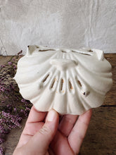 Load image into Gallery viewer, Vintage vintage cast iron enamel shell shaped soap dish