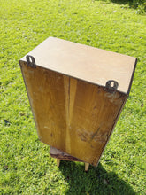 Load image into Gallery viewer, French early 20th century wooden cabinet with textured glass