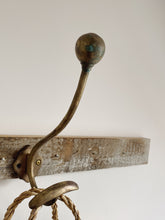 Load image into Gallery viewer, Pair of Antique French brass hat and coat hooks