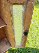 Load image into Gallery viewer, French early 20th century wooden cabinet with textured glass