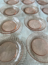 Load image into Gallery viewer, Vintage French Arcoroc Rosalind pink glass soup plates - set of 13