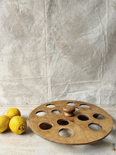Load image into Gallery viewer, Vintage handmade wooden egg stand