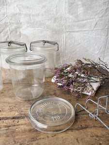 Vintage French jars with clip tops
