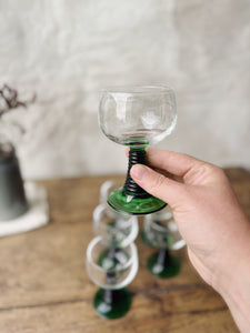 Set of 6 Luminarc Roemer wine glasses, small