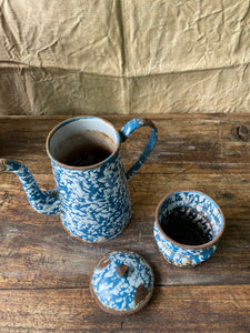 Early 20th century French enamel coffee pot